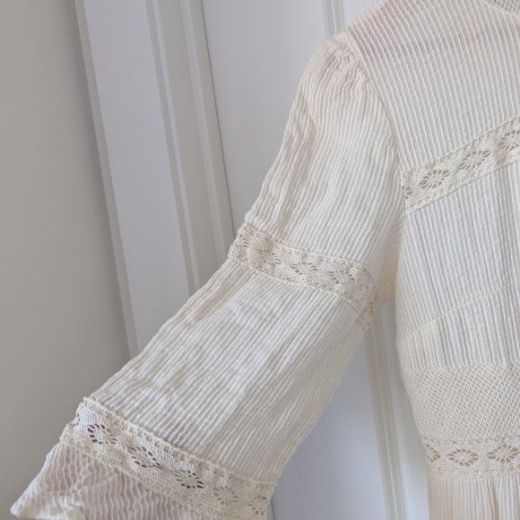 Double D Ranch Homespun Prairie Dress String Ivory Lace Maxi Long  Size 6 - Picture 10 of 13